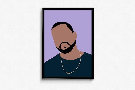 570x380 Kanye West Poster Kanye Print Minimalist Art Vector Art Etsy