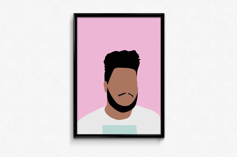 794x529 Khalid Minimal Poster Vector Art Print Music Artist