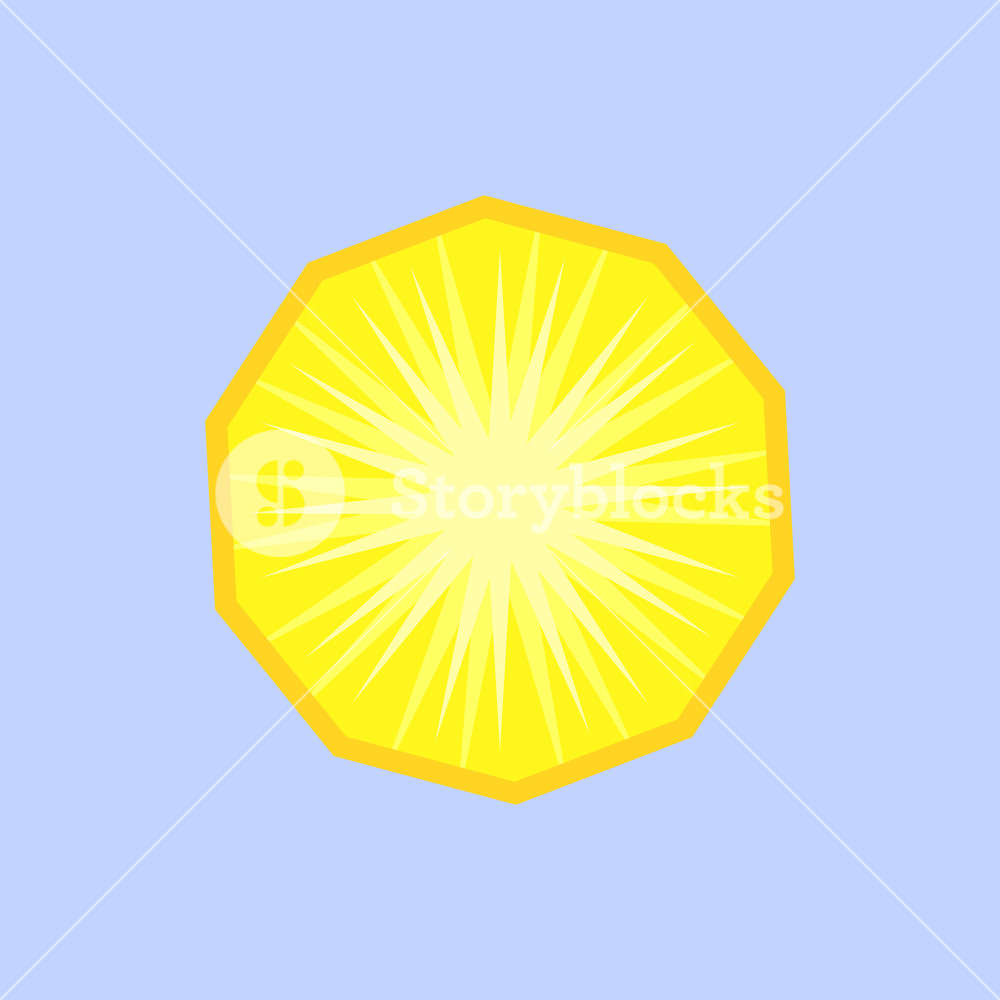1000x1000 Pineapple Fruit Slice In A Simple Minimalism Vector Art Style