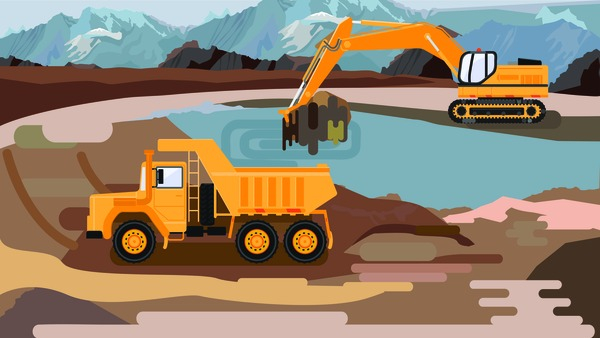 600x338 Mining Vector Illustration Mining Illustration For Business