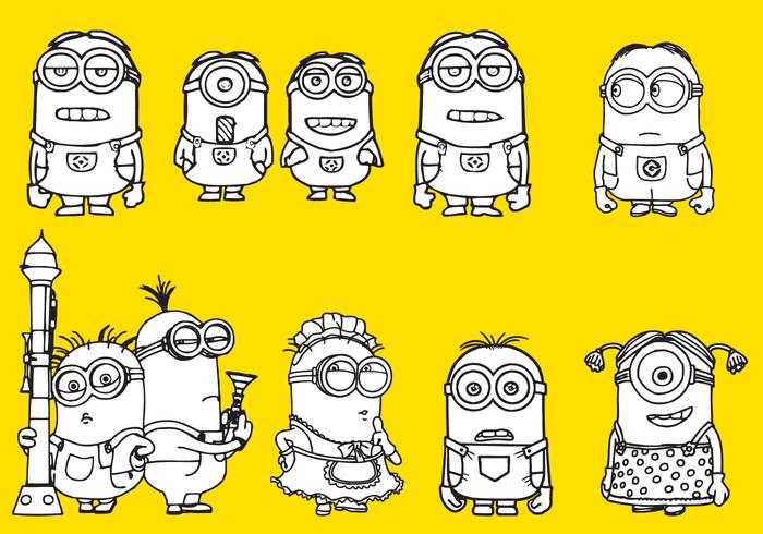 700x490 Minions Coloring