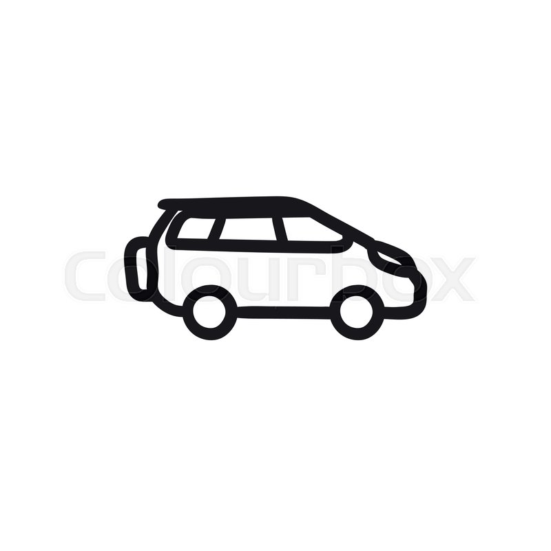 800x800 Minivan Vector Sketch Icon Isolated On Stock Vector Colourbox