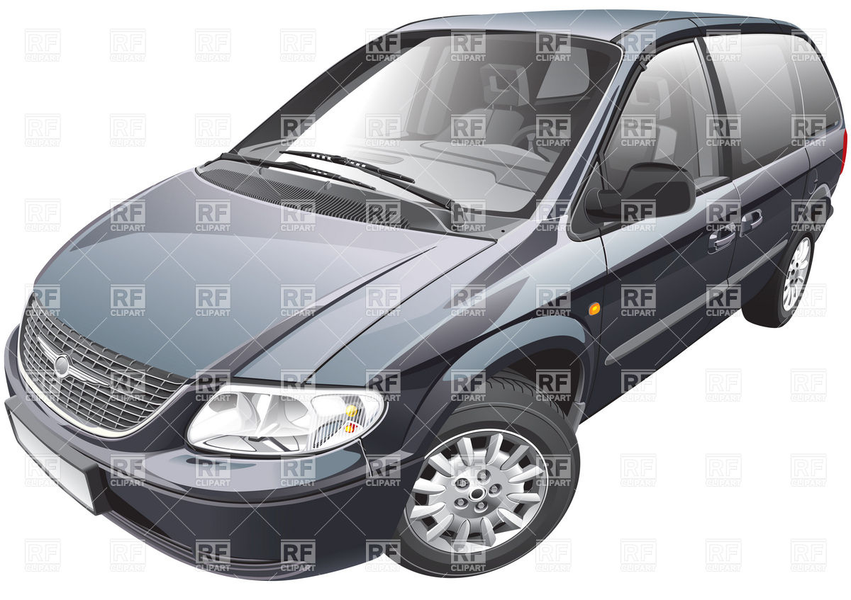 1200x847 American Gray Minivan Vector Image Of Transportation Vectorroom