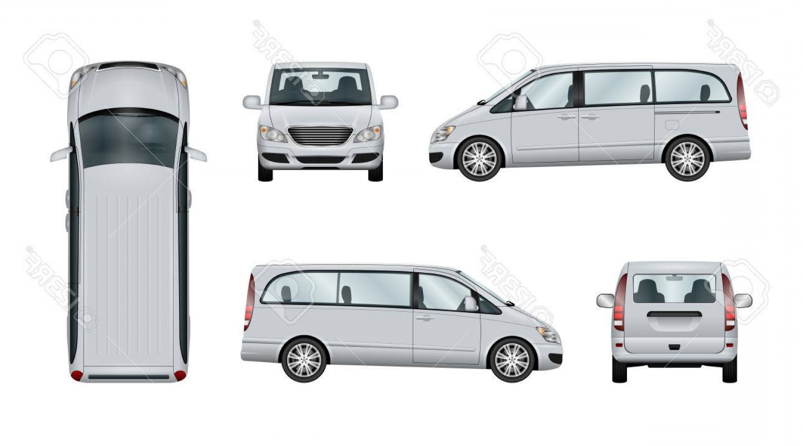 1560x868 Photostock Vector Family Minivan Vector Template Isolated Van Car