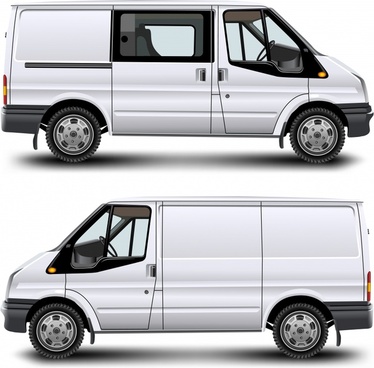 374x368 Van Free Vector Download