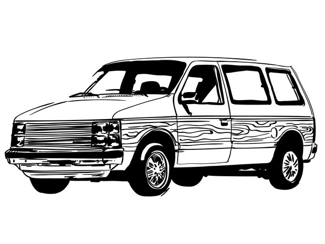 653x490 Minivan Vector