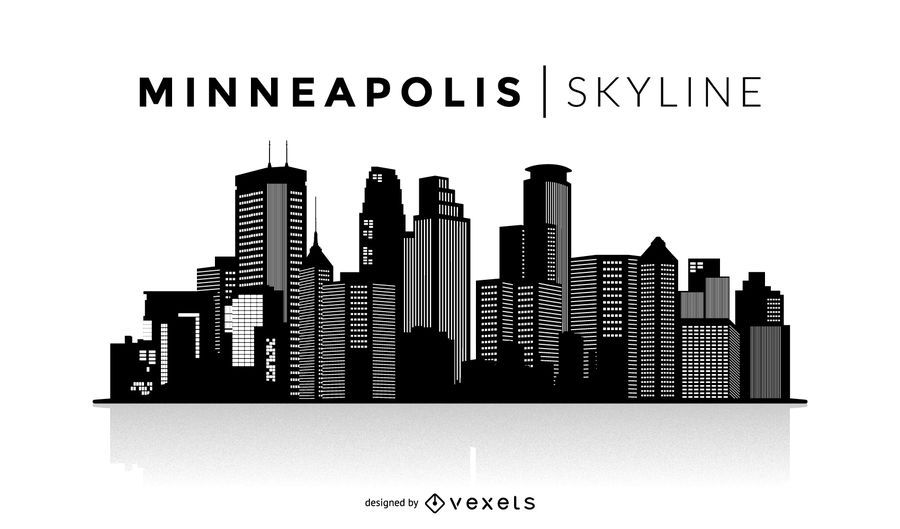 900x529 Minneapolis Skyline Silhouette Design You Can See The Most