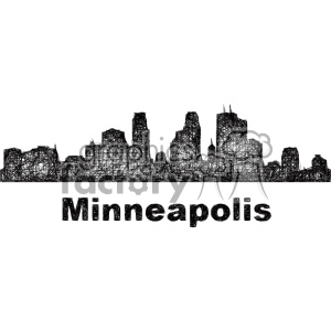 Minneapolis Skyline Vector at Vectorified.com | Collection of ...