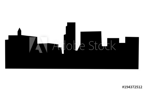 500x313 Minneapolis Skyline Silhouette On White Background
