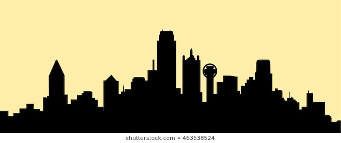 667x280 Huge Collection Of 'dallas Skyline Silhouette Vector Free
