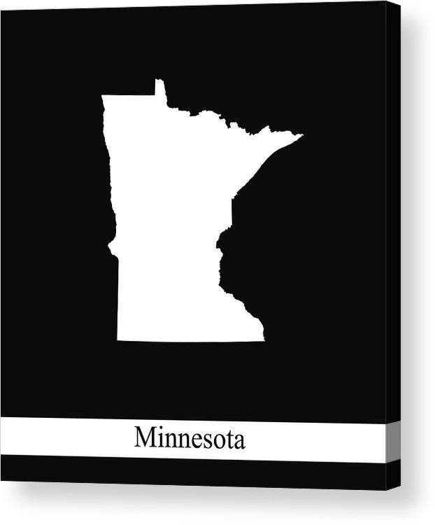 Minnesota Map Vector Outline In Black And White Background Acrylic 622x750 Minnesota Map Vector Outline In Black And White Background Acrylic