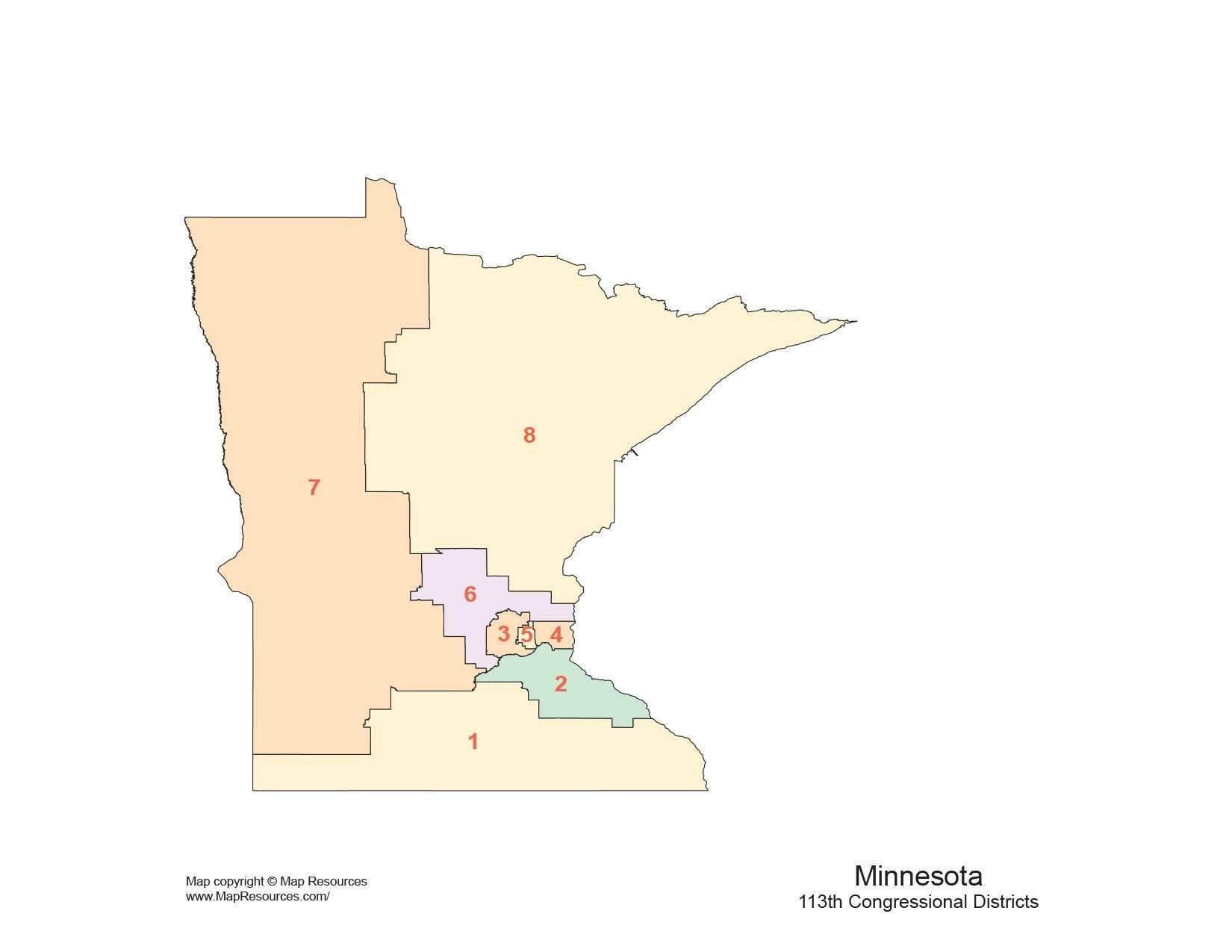 Minnesota Map With Congressional Districts 1650x1275 Minnesota Map With Congressional Districts