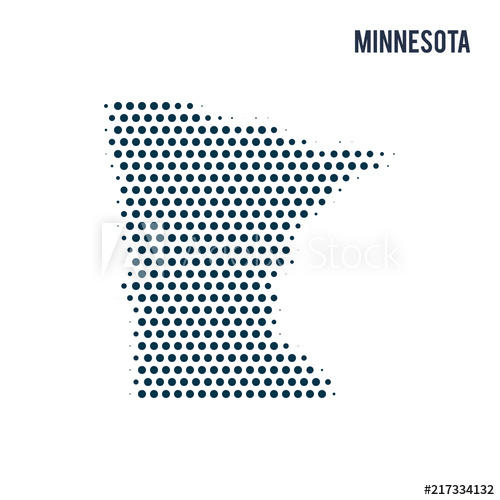 Dotted Minnesota Map Isolated On White Background 500x500 Dotted Minnesota Map Isolated On White Background