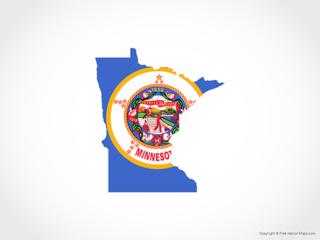 Vector Map Of Minnesota 460x345 Vector Map Of Minnesota
