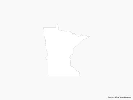 Vector Map Of Minnesota 460x345 Vector Map Of Minnesota
