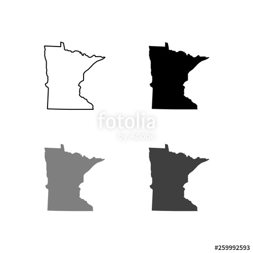 Map Of Minnesota Vector Illustration Stock Image And Royalty 500x500 Map Of Minnesota Vector Illustration Stock Image And Royalty