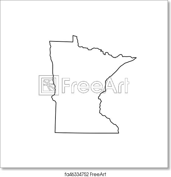 Minnesota Map Vector at Vectorified.com | Collection of Minnesota Map ...