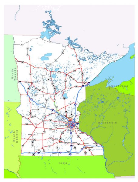 Free Vector Map State Minnesota Us Adobe Illustrator And Pdf Download 455x600 Free Vector Map State Minnesota Us Adobe Illustrator And Pdf Download