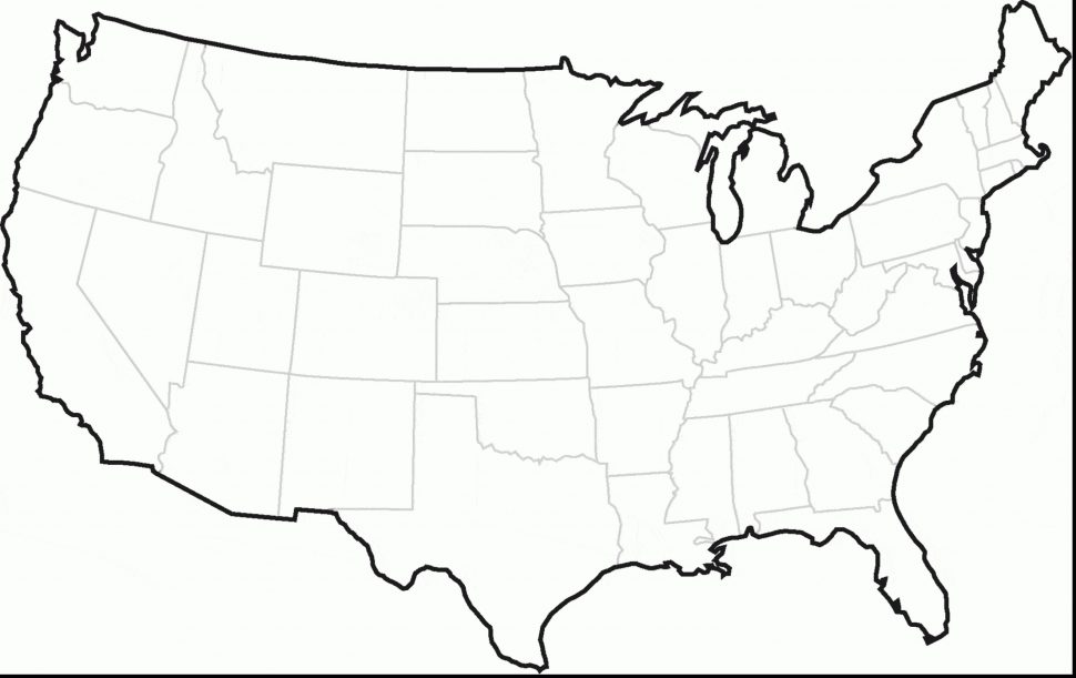 970x611 Us Map United States Quiz Maps Categorical Blank Map Outline