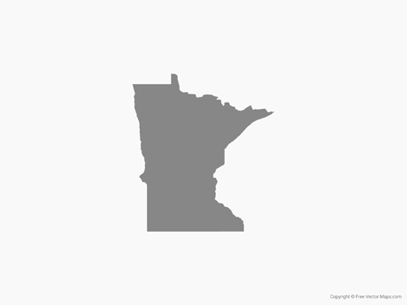 Vector Map Of Minnesota 460x345 Vector Map Of Minnesota