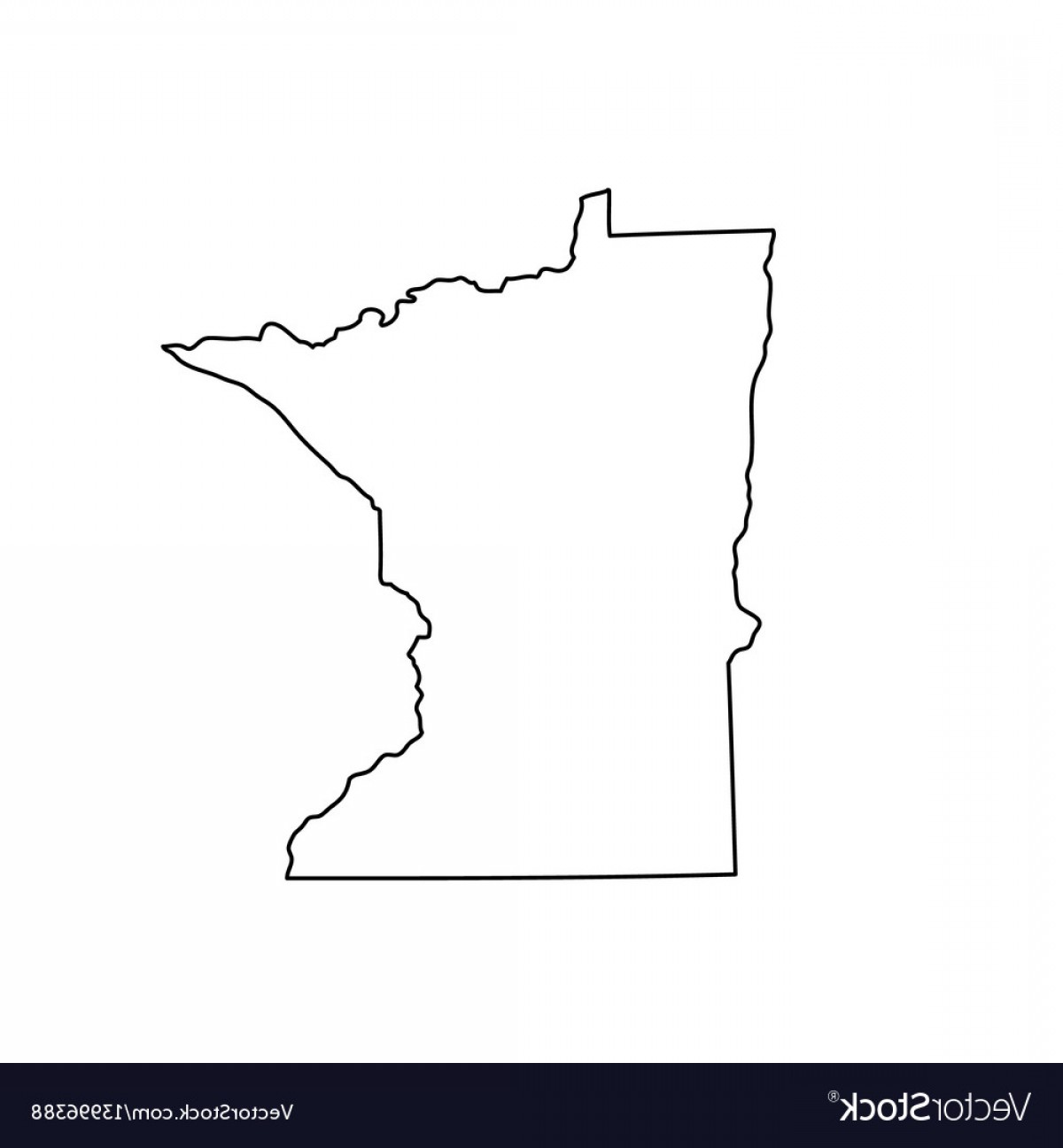 Map Of The Us State Minnesota Vector Soidergi 1200x1296 Map Of The Us State Minnesota Vector Soidergi