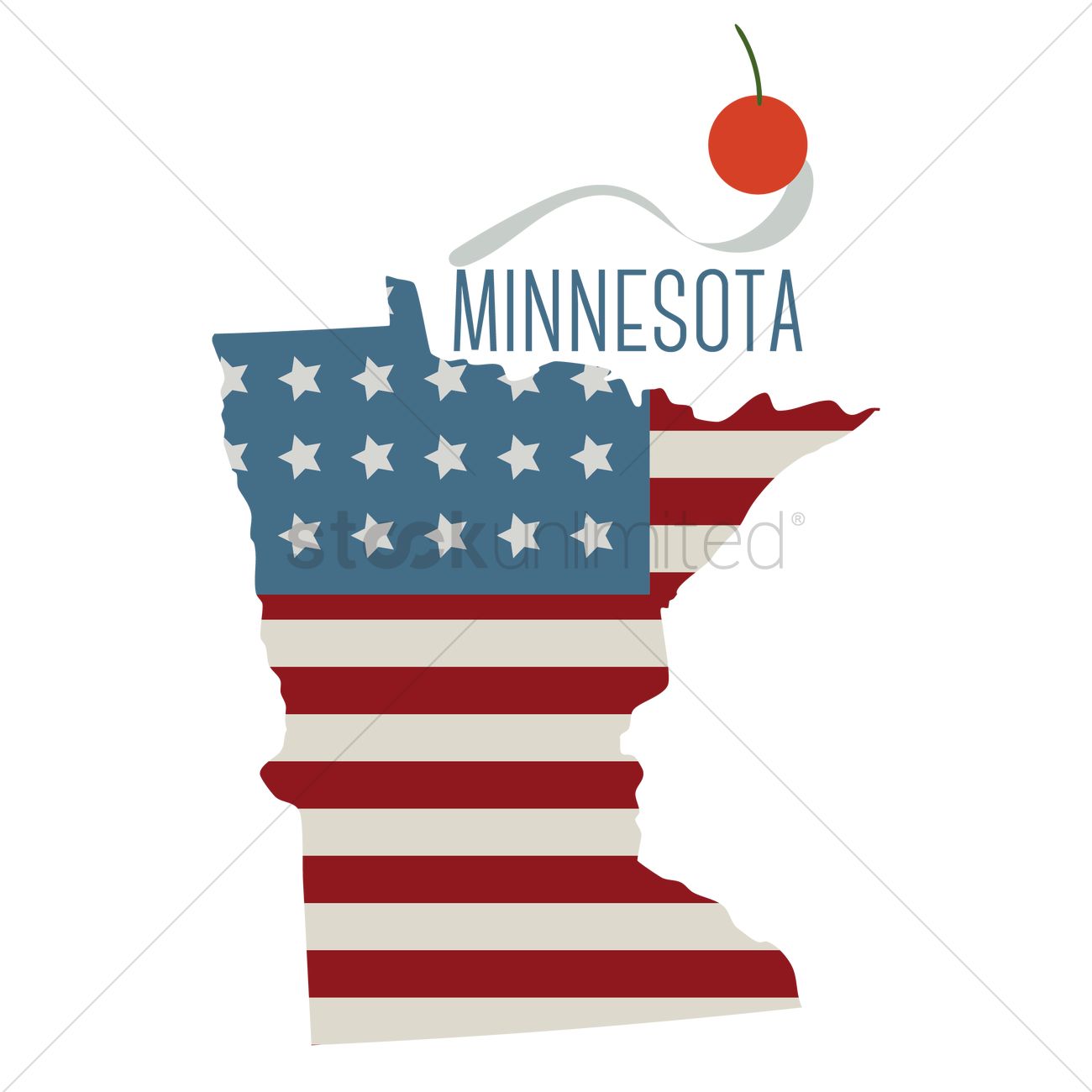 Minnesota State Map With Spoon Bridge And Cherry Vector Image 1300x1300 Minnesota State Map With Spoon Bridge And Cherry Vector Image