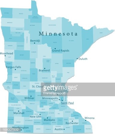 384x447 Minnesota Vector Map Regions Isolated Premium Clipart