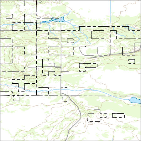 450x450 Usgs Combined Vector For Mulligan Lake, Minnesota X