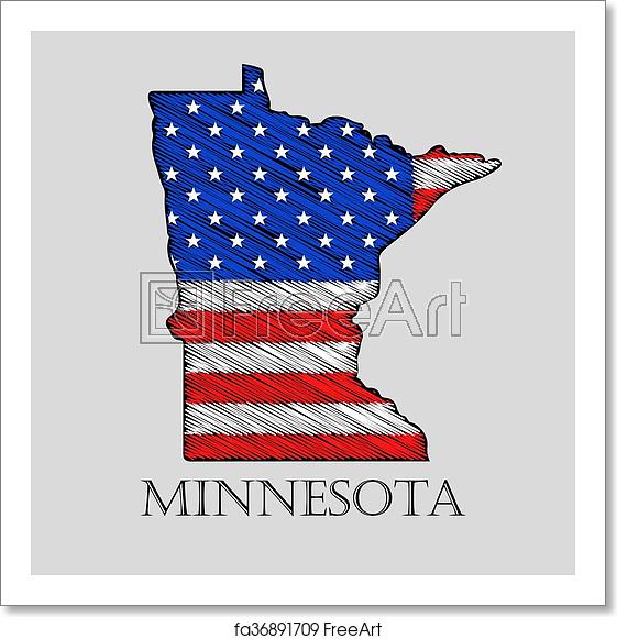 561x581 Free Art Print Of State Minnesota