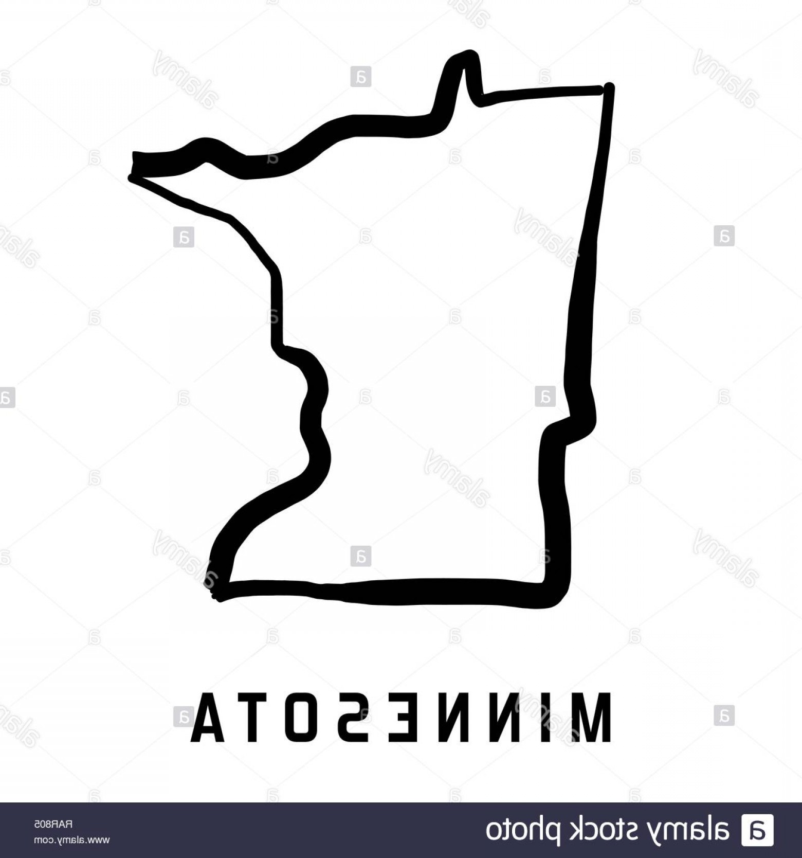 1560x1668 Minnesota State Map Outline Smooth Simplified Us State Shape Map
