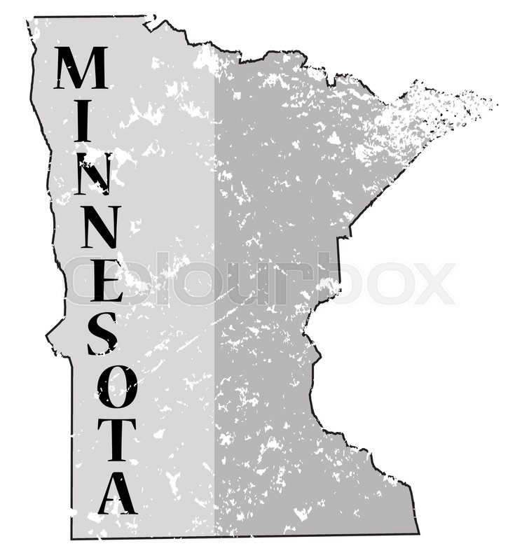755x800 A Grunged Minnesota State Outline With Stock Vector Colourbox