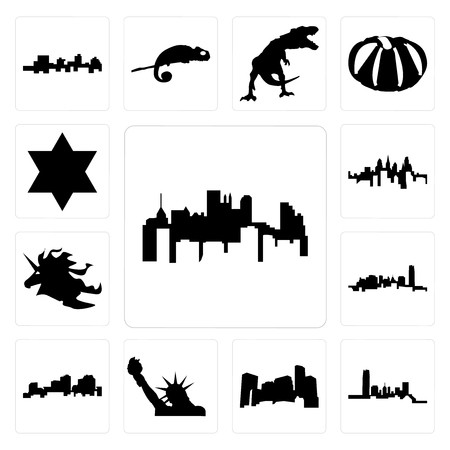 450x450 Set Of Pennsylvania State, Oklahoma, Minnesota, Statue Liberty