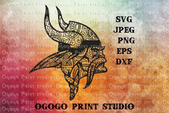 570x380 Vector Football Minnesota Vikings Football Zentangle