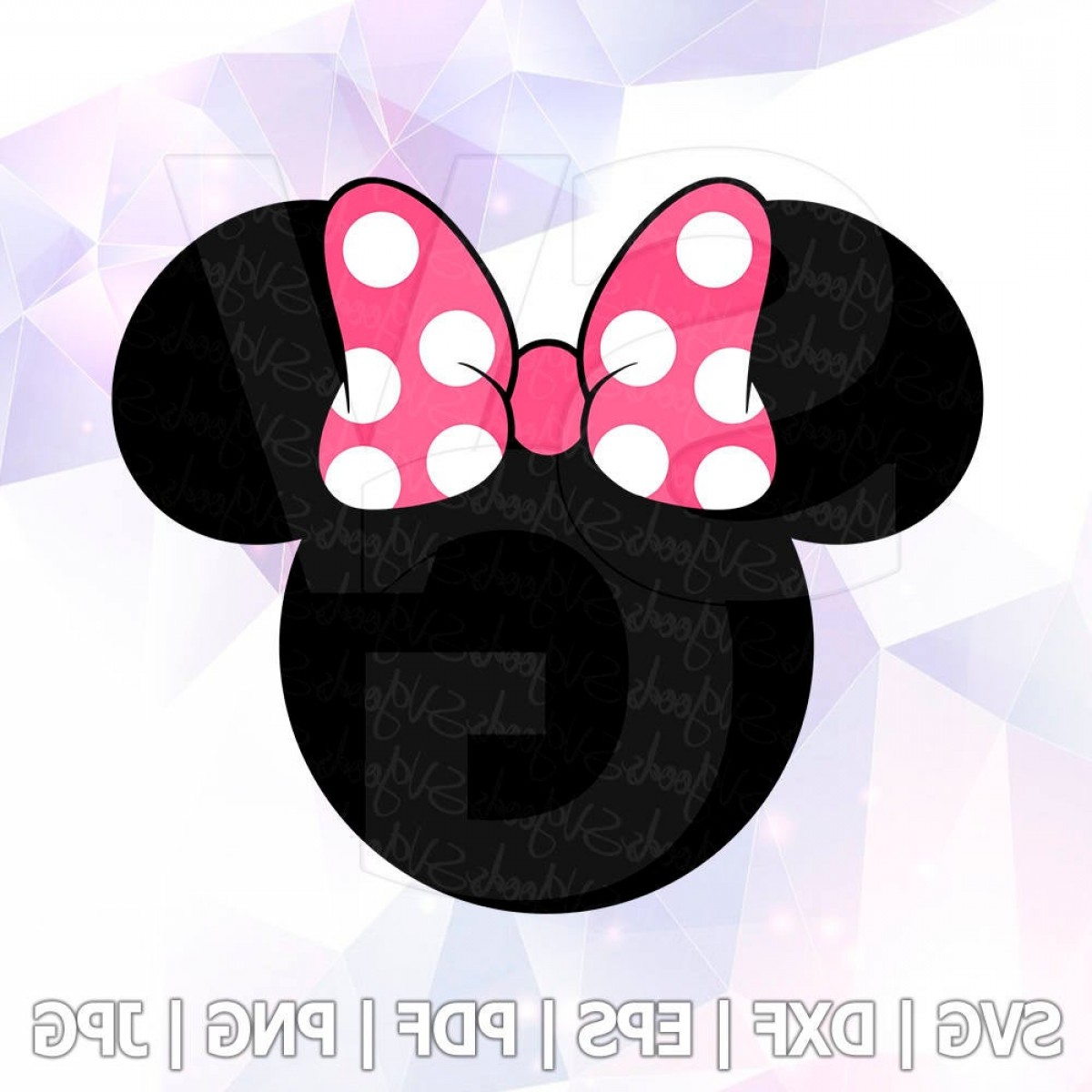 1200x1200 Minnie Mouse Bow Pink Dxf Pdf Handandbeak