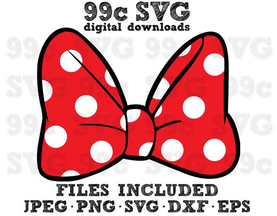 570x445 Minnie Mouse Bow Dxf Png Vector Cricut Design Etsy