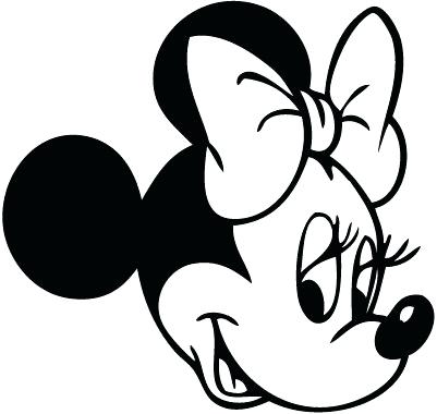 401x380 Minnie Mouse Head Clipart Black And White