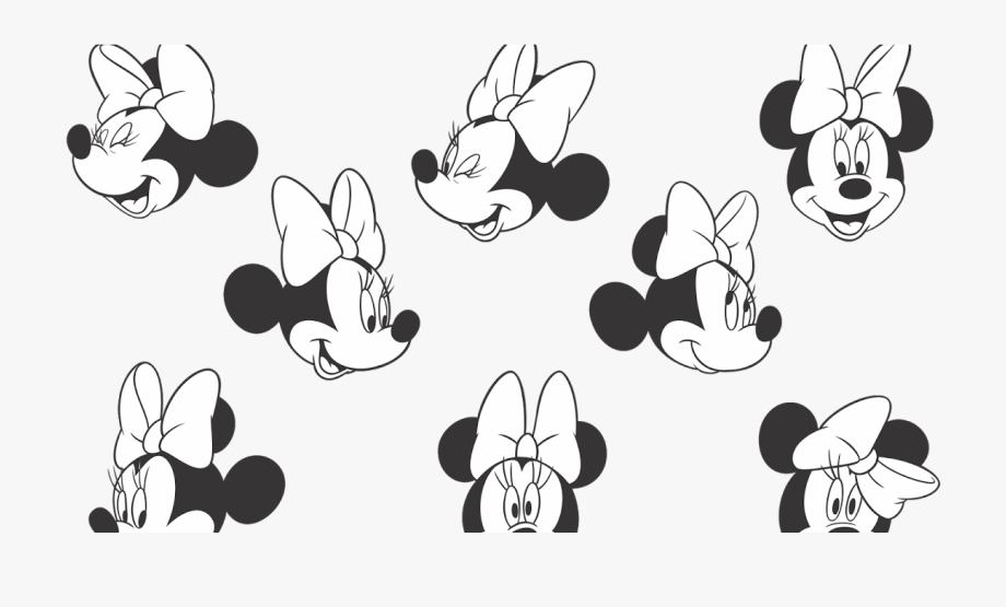 920x555 Minnie Mouse Black White Logo Vector