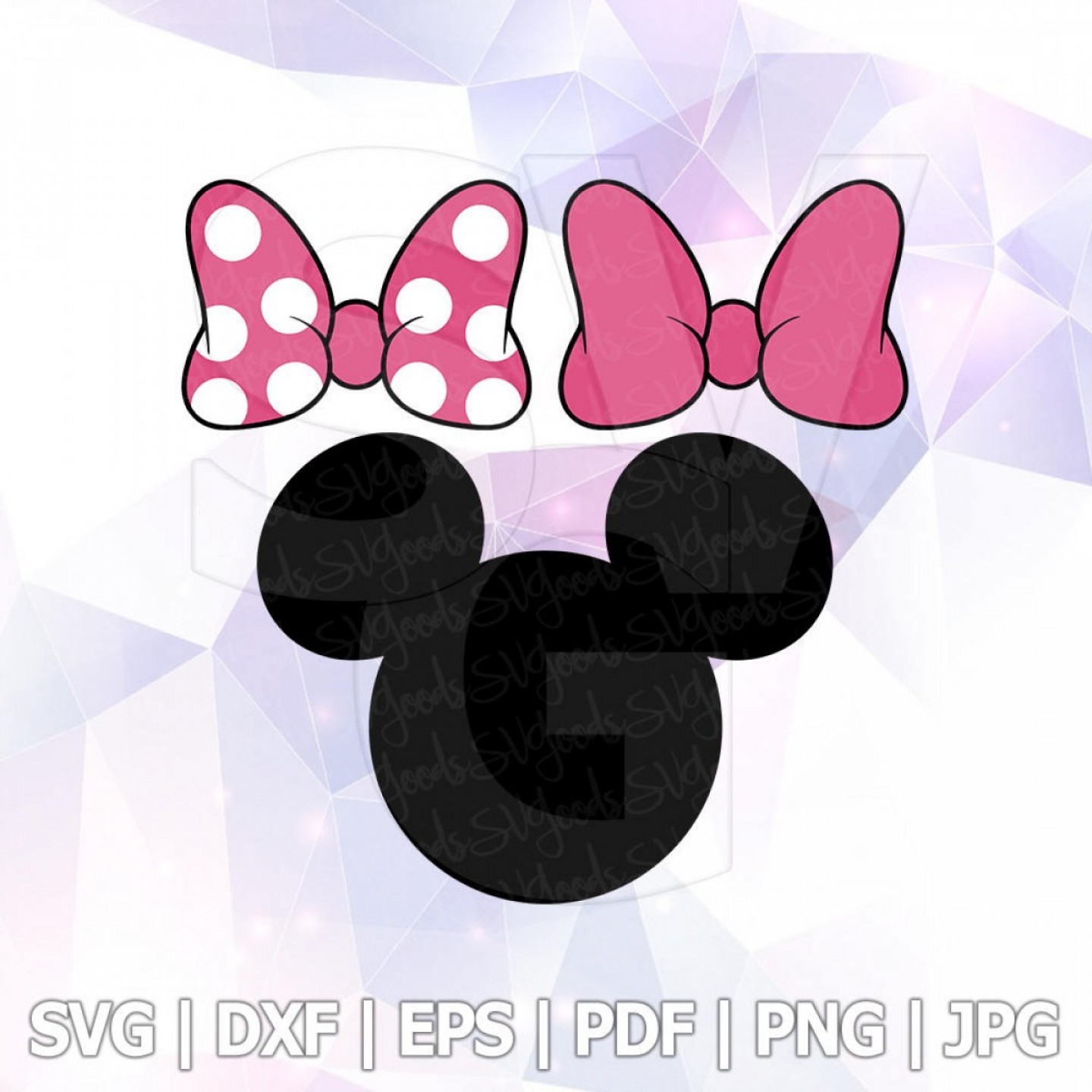 1440x1440 Dxf Png Minnie Mouse Bow Clipart Createmepink