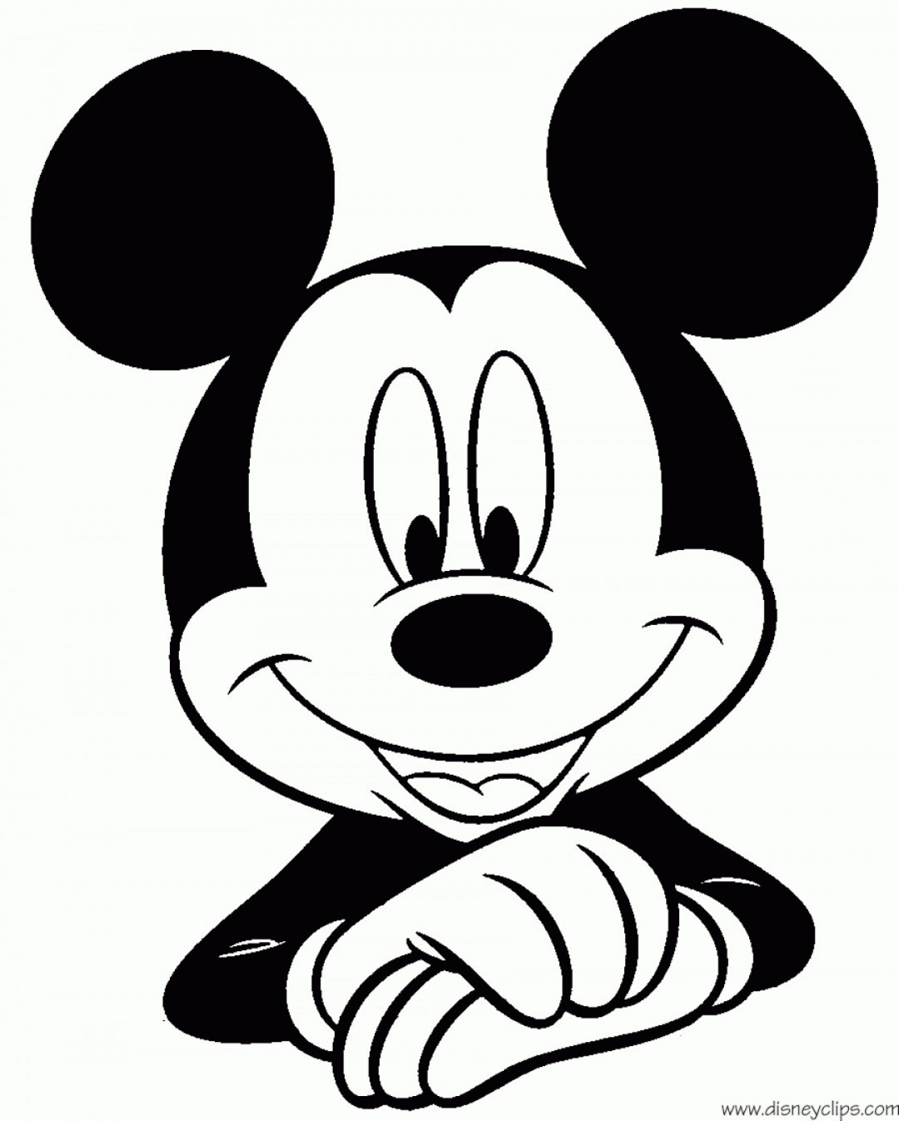 1296x1616 Mickey Mouse Face Clipart