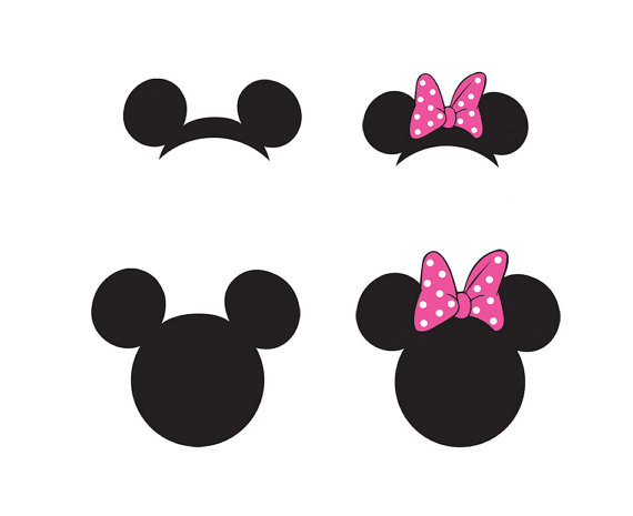 570x465 Mickey And Minnie Monogram Vector Design Dxf