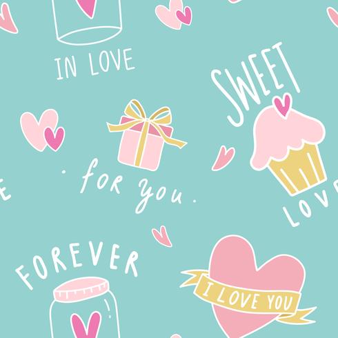 490x490 Love Seamless Mint Green Background Vector