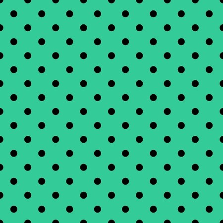 450x450 Tile Vector Pattern With Black Polka Dots On Mint Green Background