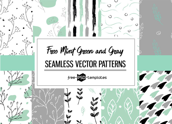710x511 Free Mint Green Grey Vector Patterns