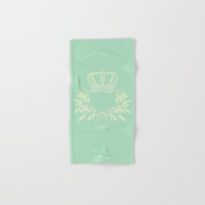 700x700 Crown Vector Mint Green Flourish Hand Bath Towel