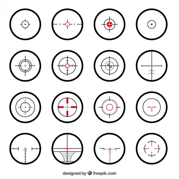 626x626 Crosshairs Collection Vector Free Download