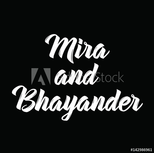 500x496 Mira And Bhayander, Text Design Vector Calligraphy Typography