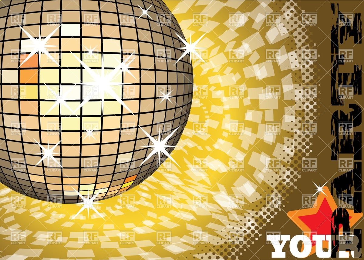 1200x858 Disco Party Background With Mirror Ball Vector Image
