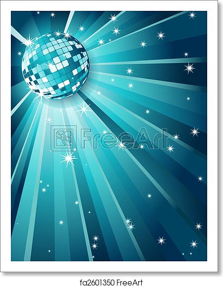 450x580 Free Art Print Of Mirror Disco Ball Vector Illustration