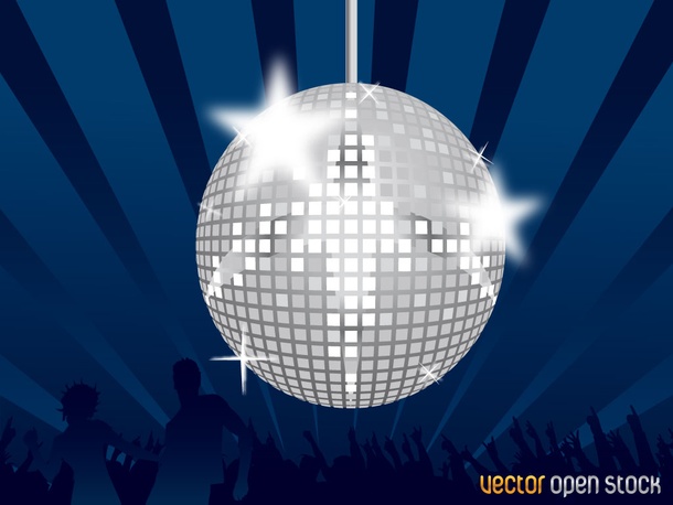 610x458 Mirror Ball Vector