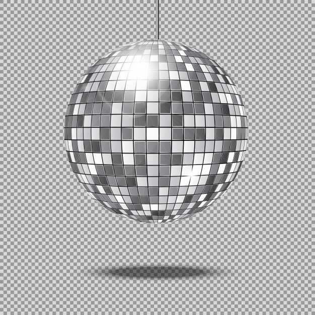 626x626 Mirror Glitter Disco Ball Vector Illustration Vector Premium